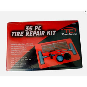 TOOLUXE 50002L -35 Piece Tire Repair Universal Heavy Duty Tire Repair Kit